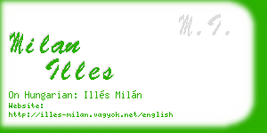 milan illes business card